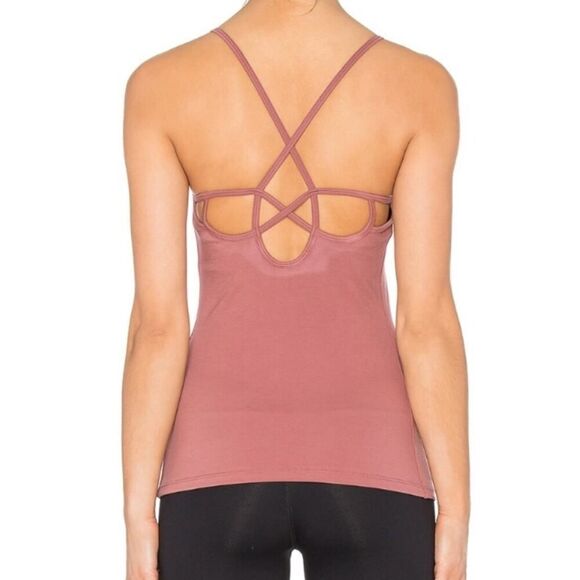 Free People Movement FP Size Small Rose Strappy Back Tank Camo Built in Bra - Picture 3 of 16